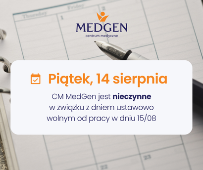 Aktualność: Sierpniowe zmiany w funkcjonowaniu CM Medgen